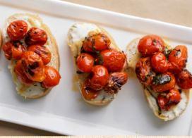 Roasted tomato bruschetta
